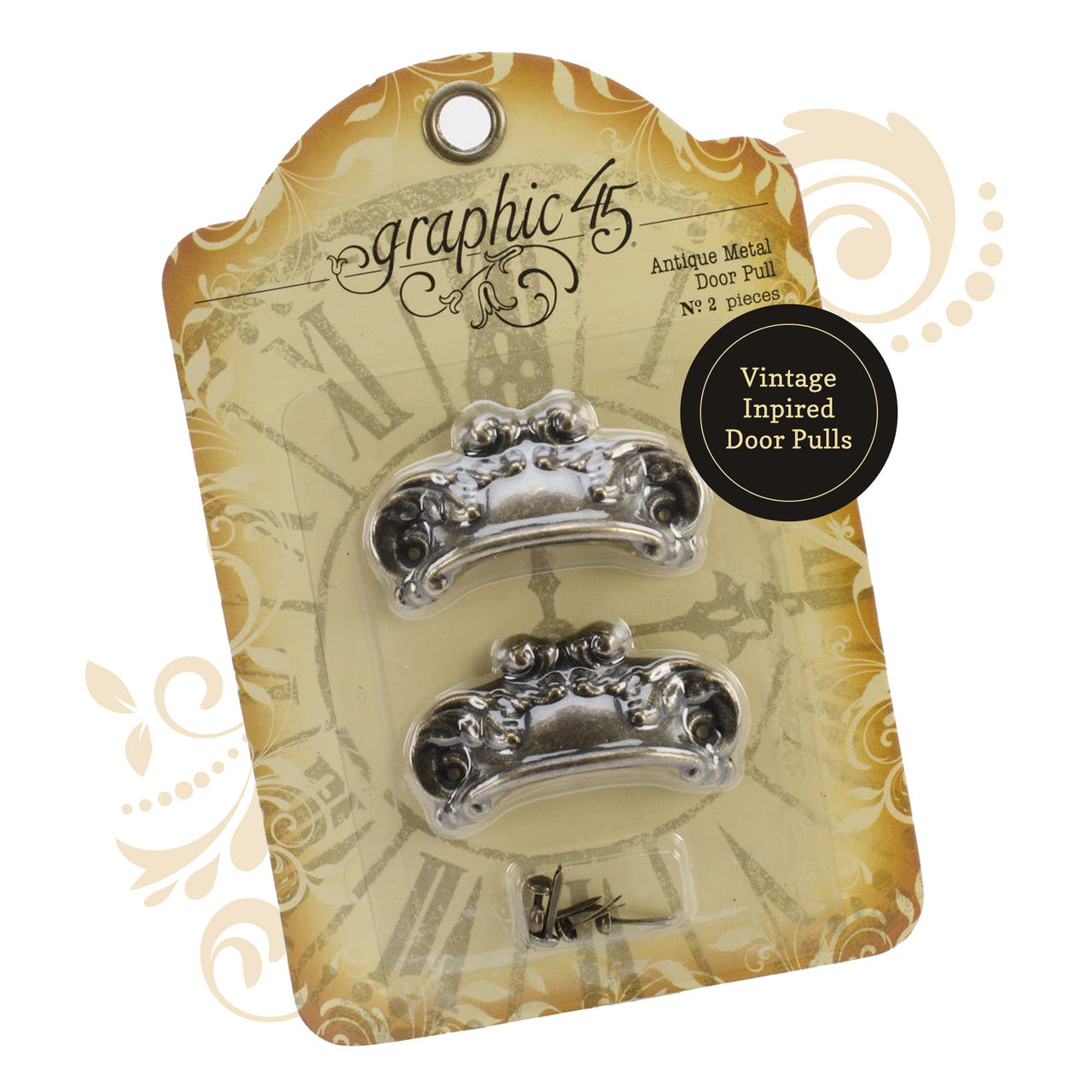 Graphic 45 Antique Brass Door Pulls - Kreative Kreations